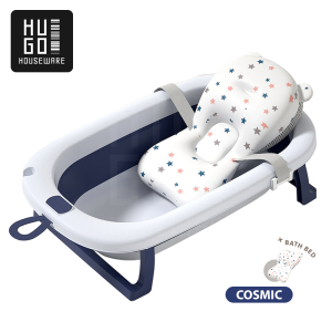 HUGO Bak Mandi Bayi Tempat Mandi Bayi Lipat Portable Foldable Baby Tub Premium Quality dengan Pengukur Suhu Air Digital