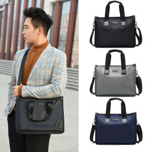 Mens Business Briefcase Laptop Bag 14 Inch Nylon Shoulder HandBag Waterproof Crossbody Bag