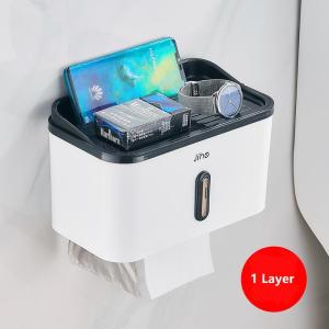 1/2 Tier Nordic Tissue Box Holder for Bathroom Waterproof Toilet Wall Mounted Hanging Storage Organizer Dispenser Roll Paper Case Tissue Box