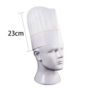 10 buah/set Topi Koki Kertas Viscose Topi Chef Topi Chef Bahan Kertas Oval 23cm 29cm