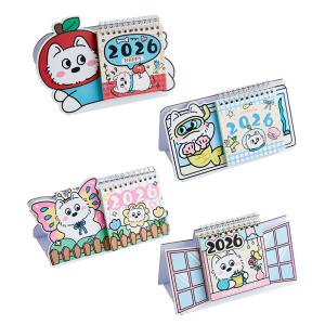 2026 Desk Calendar Desktop Ornaments Lucky Dog Office Calendar Standing Flip Calendar For Daily Tasks