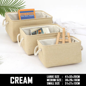 SG Foldable Linen Storage Bag - Small Medium Large - Non-Woven Organiser Basket - Wardrobe Clothing Clothes Organizer Box Container Toys Multipurpose Portable