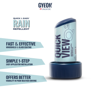 GYEON Q2 QuickView 120ml - Easy to Use Glass Automotive Car Care Rain Repellent (with built-in applicator)