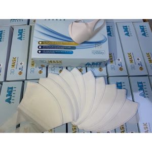 Khẩu trang AMI 3D Mask 3 lớp công nghệ Nhật hộp 50 chiếc mầu TRẮNG.