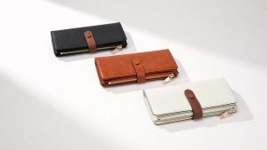 BOSTANTEN  Womens Large Wallet  A- Brown - Oil Wax   Large   Large Wallet