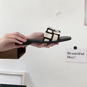 Flat-Bottomed Slip-On Sandals For Women 2026 New Summer Outdoor Casual Sandals Beach Sandals