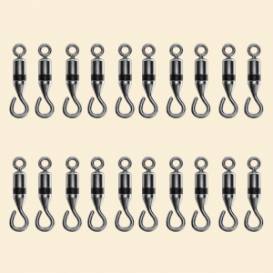 NOBLELYN 20PCS Hợp Titan Móc câu cá xoay Thiết kế chống sốc Cao su màu Vòng xoay mở Gioăng chữ O Mở khớp xoay Phụ Kiện Câu Cá Câu cá