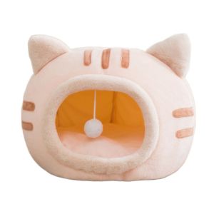 SDFSF With Cushion Autumn And Winter Kitten Cave For Small Cats Dogs Cat Shape Puppy Kitten Rabbit Sleeping Bed Cat House Cat Bed Dog Kennel