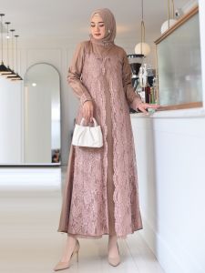Gamis Kondangan JUMBO Bahan Katun Toyobo SABRINA Maxi Dress Gamis Pesta LD 120 130 140 cm