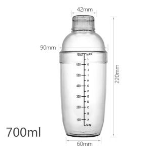 Life Store 300/500/1000ml High Quality Acrylic Milk Tea Shaker Cocktail Juice Shaker Bottle Blender Bar Supplie