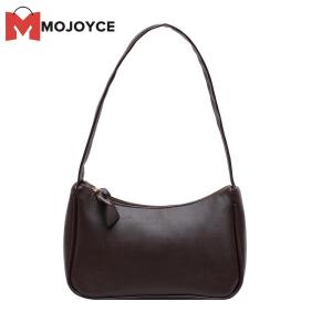 MOJOYCE Women Small PU Leather Shoulder Bag Lady Pure Color Zipper Casual Sling Handbags