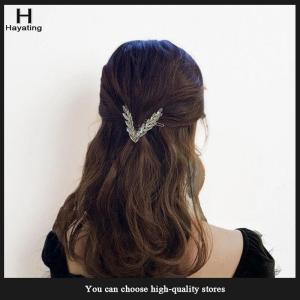 Hayating Luxury Shining Crystal Hair Clip For Women Korean V Shape Buckle Hairpins Girls Hair Accessories Headwear Fashion Ornaments Gift