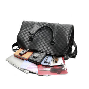 Túi xách du lịch họa tiết kẻ caro bigsize Túi du lịch chất da PU đẹp