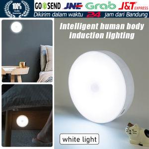 Lampu Tidur Sensor Gerak Cahaya Otomatis Rechargeable LED Lampu Tangga Lampu Lemari Magnet Tempel Dinding Kamar Mandi Tidur Dapur