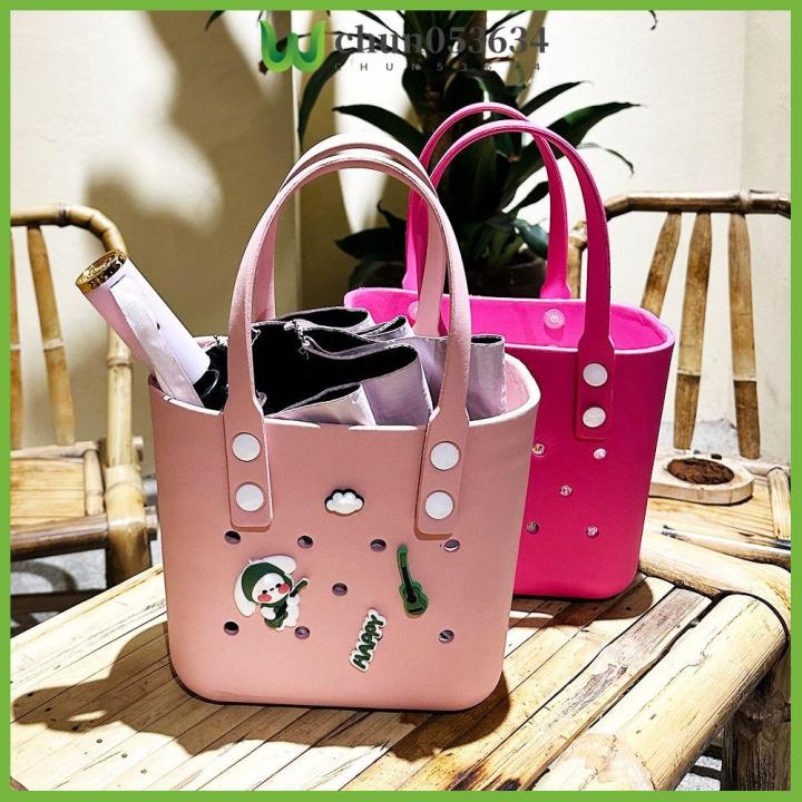 CHUN053634 Rubber Beach Bag Mini Waterproof Handbag Fashion DIY Hole  Crossbody Bag Women Lazada PH