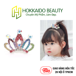Hokkaido - Lược cài tóc hình vương miệng đính đá nhiều màu xinh xắn cho bé gái