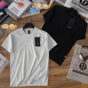 lu Lu Jia branded mens style Metal Vent TechT Shirt Short-Sleeve Reflective yarn quick-dry short sleeve shirt