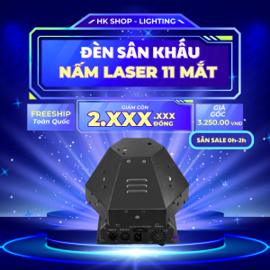 Đèn Sân Khấu Nấm Moving laser 11 măt bay phòng dùng cho bar pub karaoke [ Hàng Chính Hãng ]