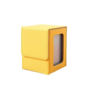 MODERNLUX PU Hộp thu gom cửa sổ Chống bám bẩn Khóa từ tính Hộp đựng bài Chất lượng cao có nắp Hộp đựng thẻ giao dịch