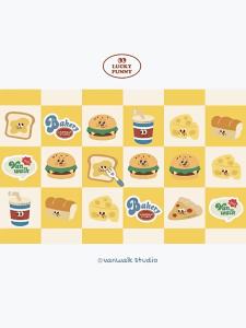 VANWALK Bakery Homemade กระเป๋านักเรียนวิทยาลัยญี่ปุ่นกระเป๋าเป้สะพายหลังมัธยมต้นและมัธยมปลาย ins จี้อาหารสามารถ