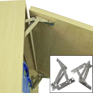 Support 2pc/set Sofa Closet Kitchen Cabinet Folding Hinge Furniture Connection Sprung Hinges Hardware Accessories