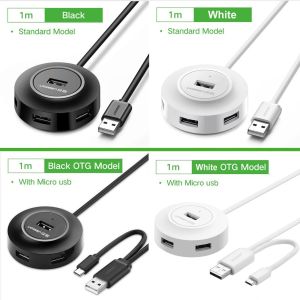 Bộ chia 4 cổng USB 2.0 Ugreen CR106/20277 cao cấp - Phân Phối Chính Hãng Bảo Hành 18 Tháng