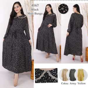 MiDi Dress Rayon Bunga BiG SiZE SUPER JUMBO 4XL LD 120 cm 4167