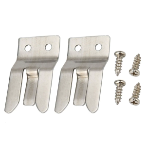 Stainless Car Radio Microphone Clip Holder with Screws Ensures Clear Calls and Stable Grip for Various Radios