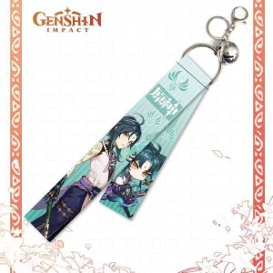 2023 Lanyards Keychain Focalors Furina Raiden Sho Yae Miko Zhongli wanderer Keqing Xiao Hu Tao Nahida Kaedehara Kazuha Key Ring Holder Jewelry