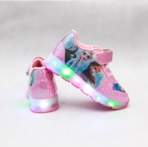 Sepatu Anak Frozen Elsa Import Murah Lampu LED