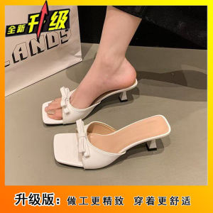 [Free Shipping] New Summer Collection: Versatile And Fashionable Square-Toe High-Heeled Sandals For Women Featuring A Single-Strap Design And A Slender Heel Creating An Elegant And Stylish Look
