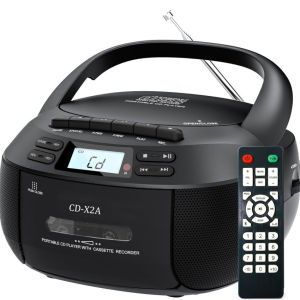 กล่อง CD/Cassette แบบพกพา TR621พร้อมบลูทูธวิทยุ AM/FMUSB/SD/AUXเทปบันทึกเสียงรีโมทคอนโทรลเสียงสเตอริโอ-Ac/ แบตเตอรี่