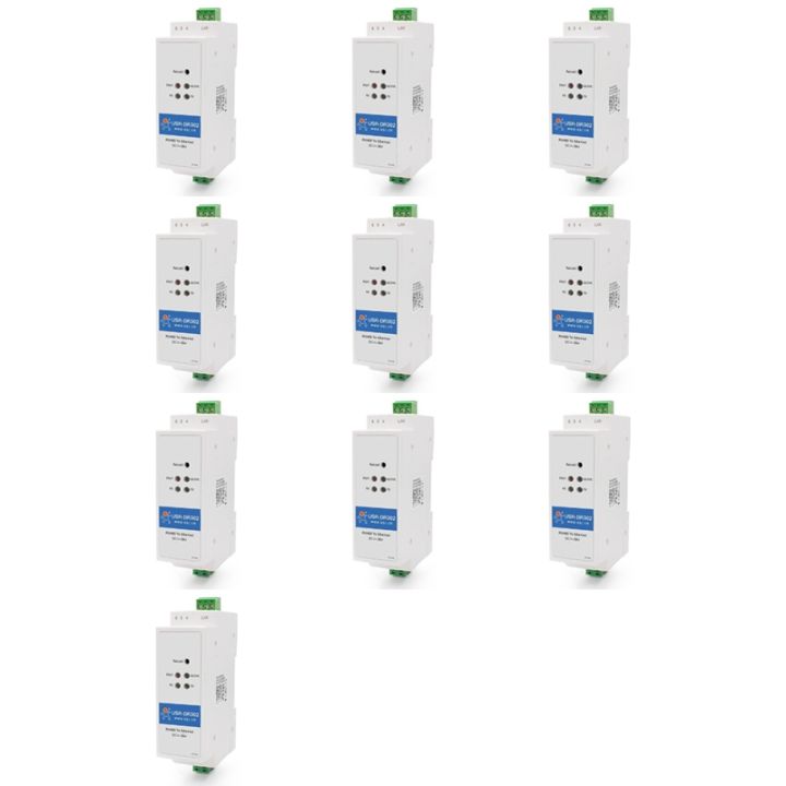 Rail350vip Module 10X -DR302 Din Rail Serial RS485 to Ethernet IP Server Module Ethernet ...