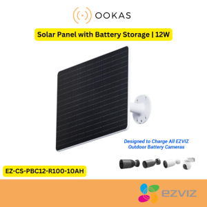 EZVIZ CS-PBC24 Solar Panel with Battery Storage 24W/12W (Designed to Charge All EZVIZ Outdoor Battery Cameras) EZ-C3A-SOLAR-PANEL