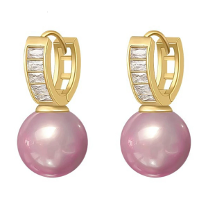 Stylish Pearls Studs Earrings With Natural Freshwater Pearls Set In Sturdy Copper Portable for Office or Evening Wear