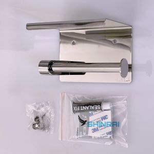 ( Dán Tường ) Hộp Đựng Giấy Vệ Sinh INOX SUS304 Nhà Tắm Đen Titanium SHINRAI