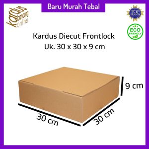 Kardus Box Kotak Dus Diecut Hampers Pizza Polos Murah Uk 30x30x9 cm B/Flute Tebal 3 mm