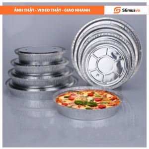 Combo 50 Khuôn giấy bạc nướng khay bạc lót nồi chiên không dầu