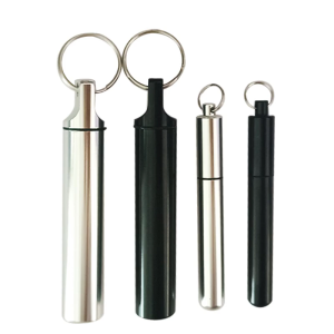 Portable Aluminum Toothpick Case With Leakproof Design Multipurpose Metal Pills Container For Camping Office Travel Essential