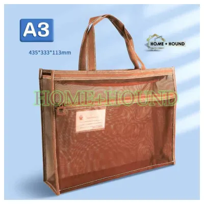 HOME+HOUND A3 Size Art Bag File Document Zipper Expandable Net Envelope Large Capacity