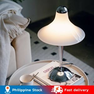 💥Dream Best🔥 Nordic Simple Glass Table Lamp Desk Lamp Horn Shade Bedside Atmosphere Lamp Plug‑in Home Decor Gift for Bedroom Study Living Room