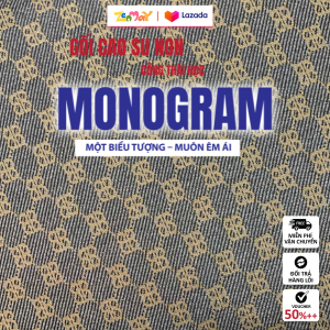 Gối Cao Su Non Công Thái Học Zenmay MONOGRAM 40x60cm – Êm Ái Giảm Đau Cổ Vai Gáy Thoáng Khí Họa Tiết Sang Trọng Cao Cấp