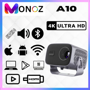 Monoz A10 Projector HD Android Version WIFI Bluetooth LCD H5 Portable 360 rotating large screen