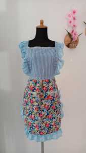 Apron barista celemek dapur baju masak chef wanita koki cafe osku 54