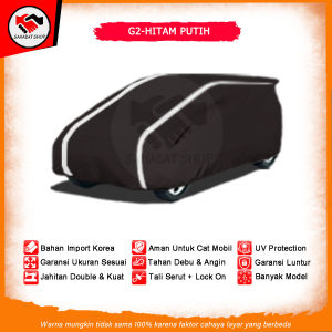 STRIP KECIL - Body Cover Mobil Toyota Agya / Sarung Mobil Toyota Agya / Jas Mantol Mantel Tutup Penutup Kerudung Pelindung Mobil Toyota Agya Outdoor Waterproof Anti Air