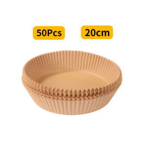 Kitchen Air Fryer Paper Special Air Paper Baking Oil-proof Paper for Barbecue Plate Food Oven Fryer Papers Air Fryer Disposable Baking Papers Non-Stick Steamer Round Parchment Paper Liners空气炸锅烘焙纸