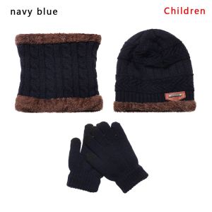 BETTERFORM 3 In 1 Mens Girl Touch Screen Gloves Winter Warm And Neck Scarf Neck Warmer Beanie Hat Hat Scarf Gloves Set