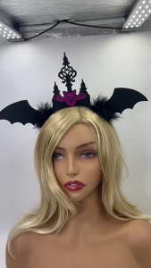 Contemporary Bat Shaped Headbands Slip Resistant Grip Costume Hair Accessories Spooky Hairpiece For Halloween Party
