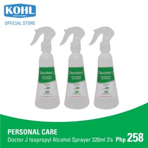 Doctor J. 70% Isopropyl Alcohol 320ml sprayer 3pcs for 282 only
