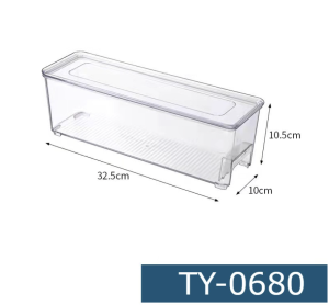 ReTouch Acrylic Refrigerator Box Soda Box Transparent Container with Lid for Drink Fruits Vegetable TY-0642